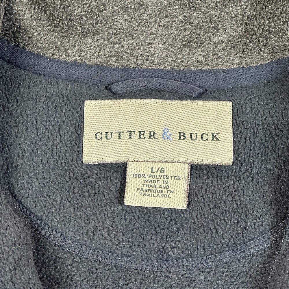 Cutter & Buck Fleece Men's L Blue/Gray Embroidered Logo AECO - Picture 2 of 9